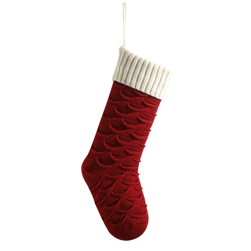 Christmas Gift Bag Decorative Socks Knitted Hanging Decoration