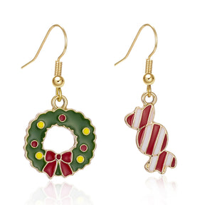 New Santa Earrings Christmas Tree Bell