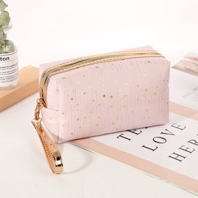 Rain Silk Bronzing XINGX Octagonal Bag Cosmetics Storage Bag Zipper Wash Bag Portable Cosmetic Bag