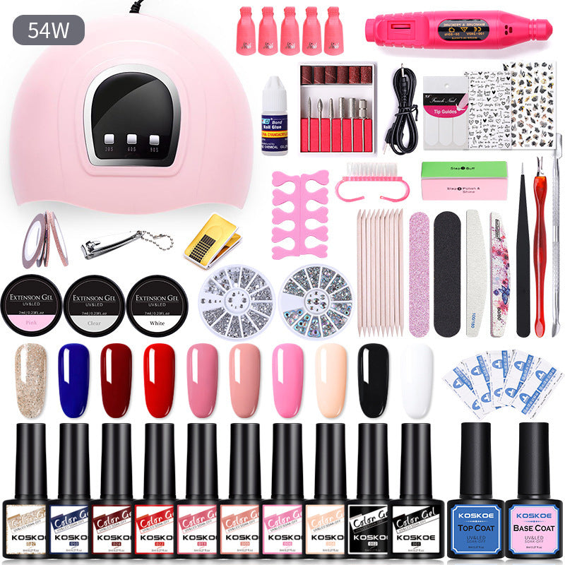 Sequin Nail Beauty Polish Gel Kit Light Machine