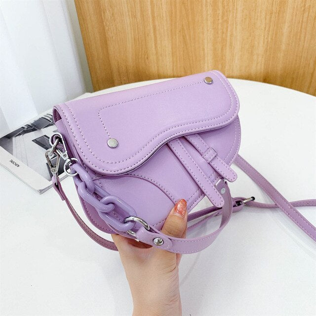 Korean all-match one-shoulder saddle bag