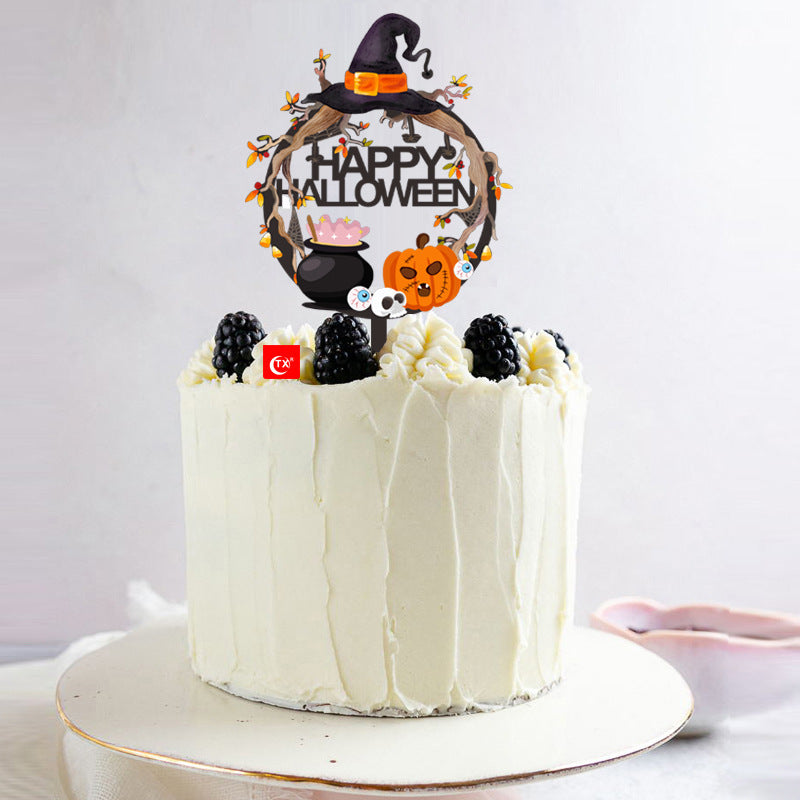 Halloween cake card decoration