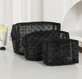 Mesh Cosmetic Love Storage Bag Portable