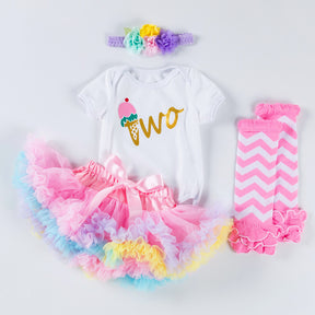 Baby girl baby birthday dress alphabet romper