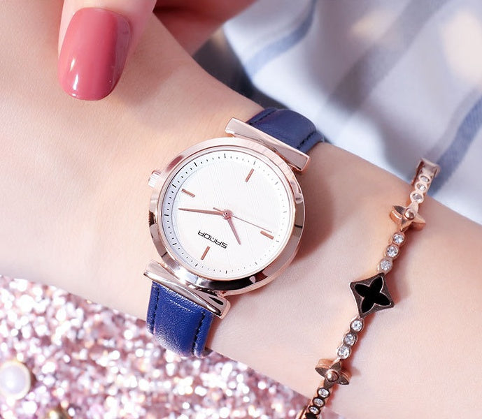 Girls watch Korean version of the retro trend scale waterproof quartz watch