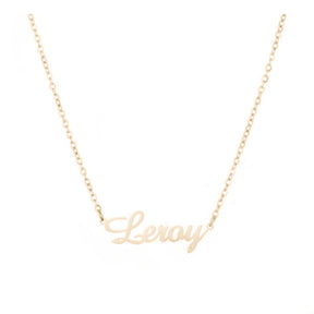 Letter Pendant Electroplated With 18K Gold Custom Name