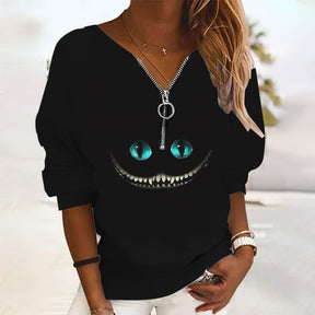 Women's Fashion Halloween Printed Sweater