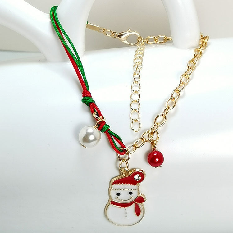 Santa Claus Tree Snowflake Elk Snowman Bracelet