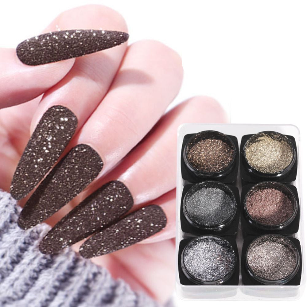 Nail Powder Nail File Rhinestone Jewelry Set