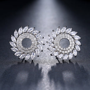 Bride's Zircon Earrings Women Luxury Dinner Gift