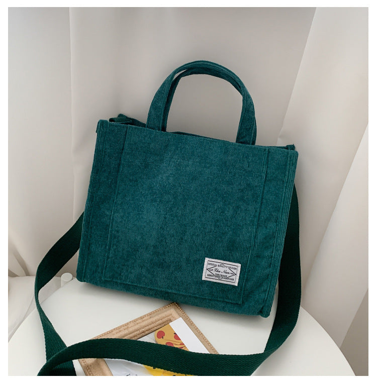 Korean Style Corduroy Canvas Bag