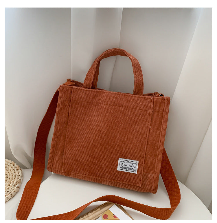 Korean Style Corduroy Canvas Bag