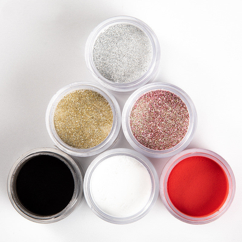 Nail Art Infiltration Powder Set, Baking-free Moisturizing Powder, Nail Glitter