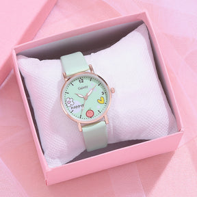 Gaiety new women''s fashion Pu Watch Bracelet combination set student girl gift factory direct sale