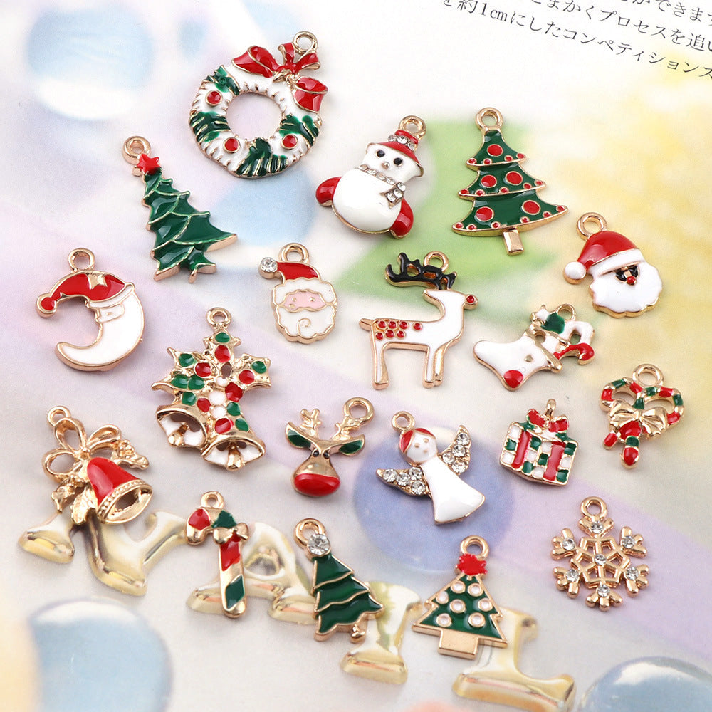 Christmas Tree Oil Drop Alloy Small Pendant