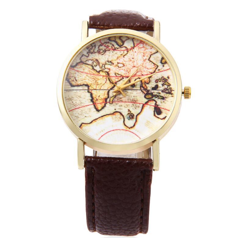 Vintage Earth World Map Watch