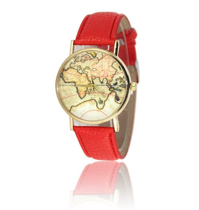 Vintage Earth World Map Watch