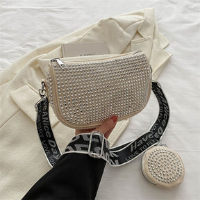 Rhinestone Shoulder Bag With Small Purse Fashion Party Underarm Crossbody Bag For Women Luxury Designer Bags