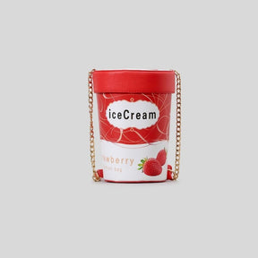 Letter Ice Cream Bucket Shoulder Messenger Bag For Women