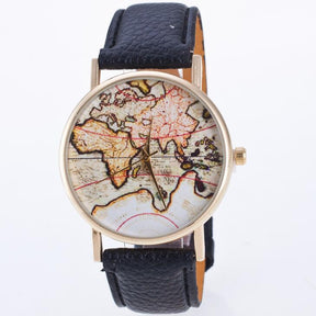 Vintage Earth World Map Watch