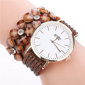 Stainless steel shell quartz watches Women luxury brand velvet  drill band watch Ladies high quality fashion clock