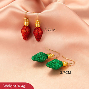 Creative Christmas tree earrings