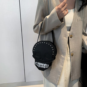 Halloween Skull Shoulder Bag Girls Funny Cute Messenger Bag Personality Creative Crossbody Bags For Women