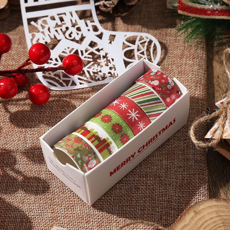 Creative Christmas Gift And Paper Adhesive Tape Journal Tape Christmas Decoration Material Cute Christmas Tape