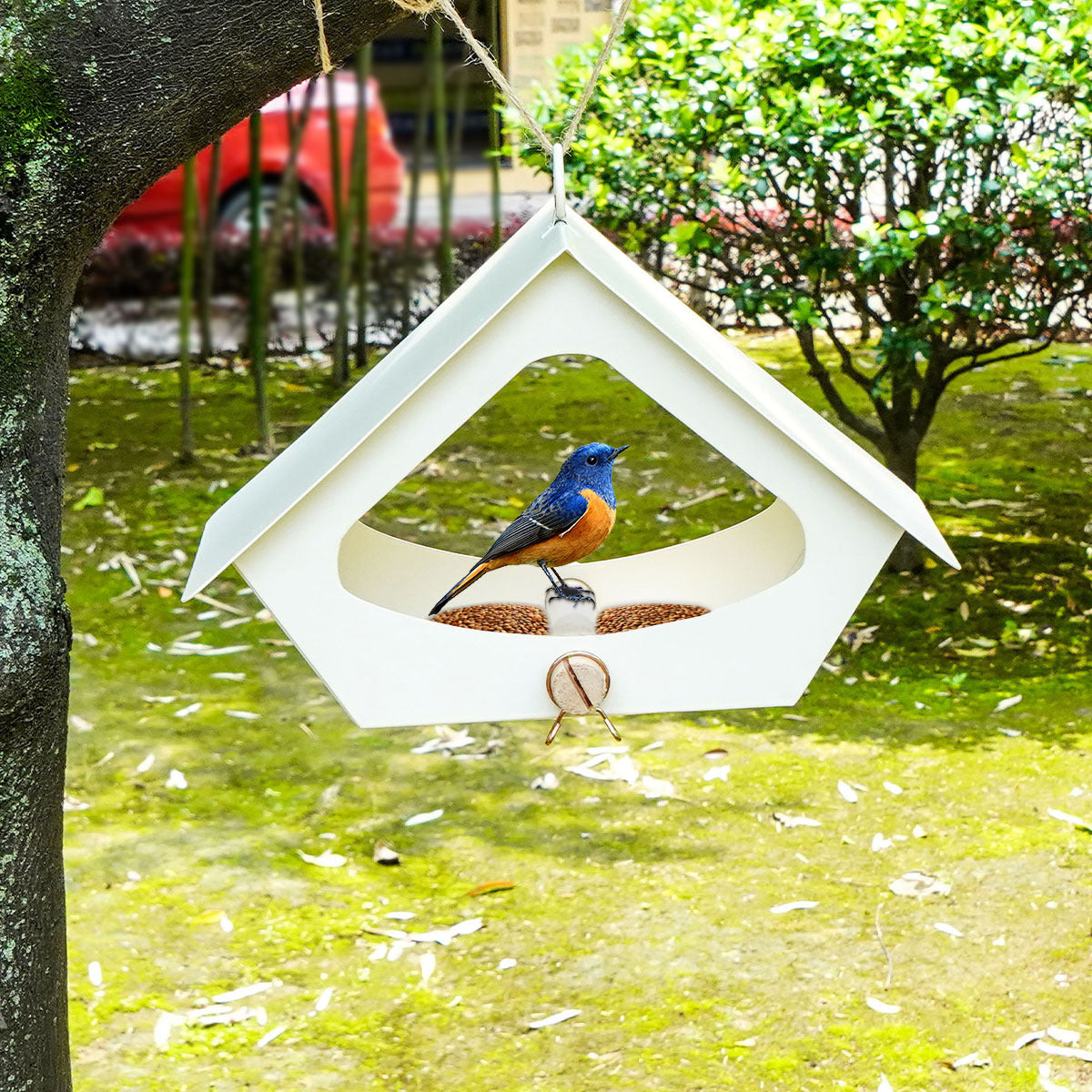 European-style Simple Iron Bird Food Anti-rain Outdoor Courtyard Decoration Bird Nest