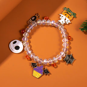 Halloween Bracelet String Beads Pumpkin Ghost