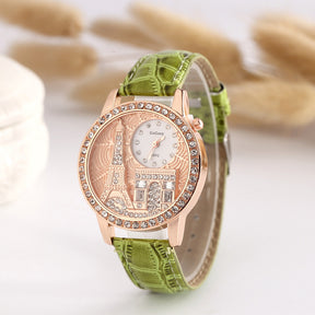 New Explosion Watch Eiffel Flags Embossed Exquisite Diamond Watch Wholesale 1892