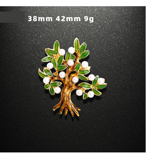 Snowman Tree Corsage Alloy Diamond Christmas Brooch