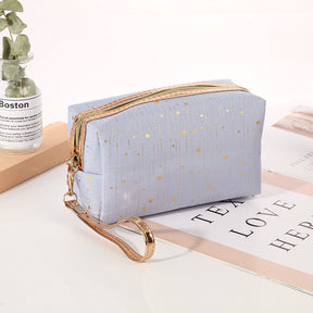 Rain Silk Bronzing XINGX Octagonal Bag Cosmetics Storage Bag Zipper Wash Bag Portable Cosmetic Bag