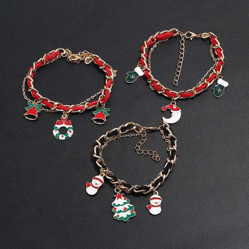 European And American Christmas New Bracelets Snowflake Christmas Tree