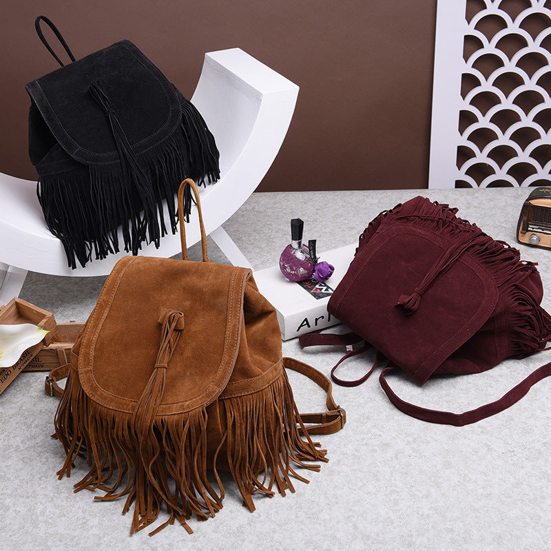 A new trade in Europe and the United States on behalf of Bag Backpack backpack fringed fashion bags