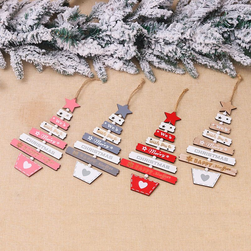 New Christmas Tree Wooden Christmas Ornaments