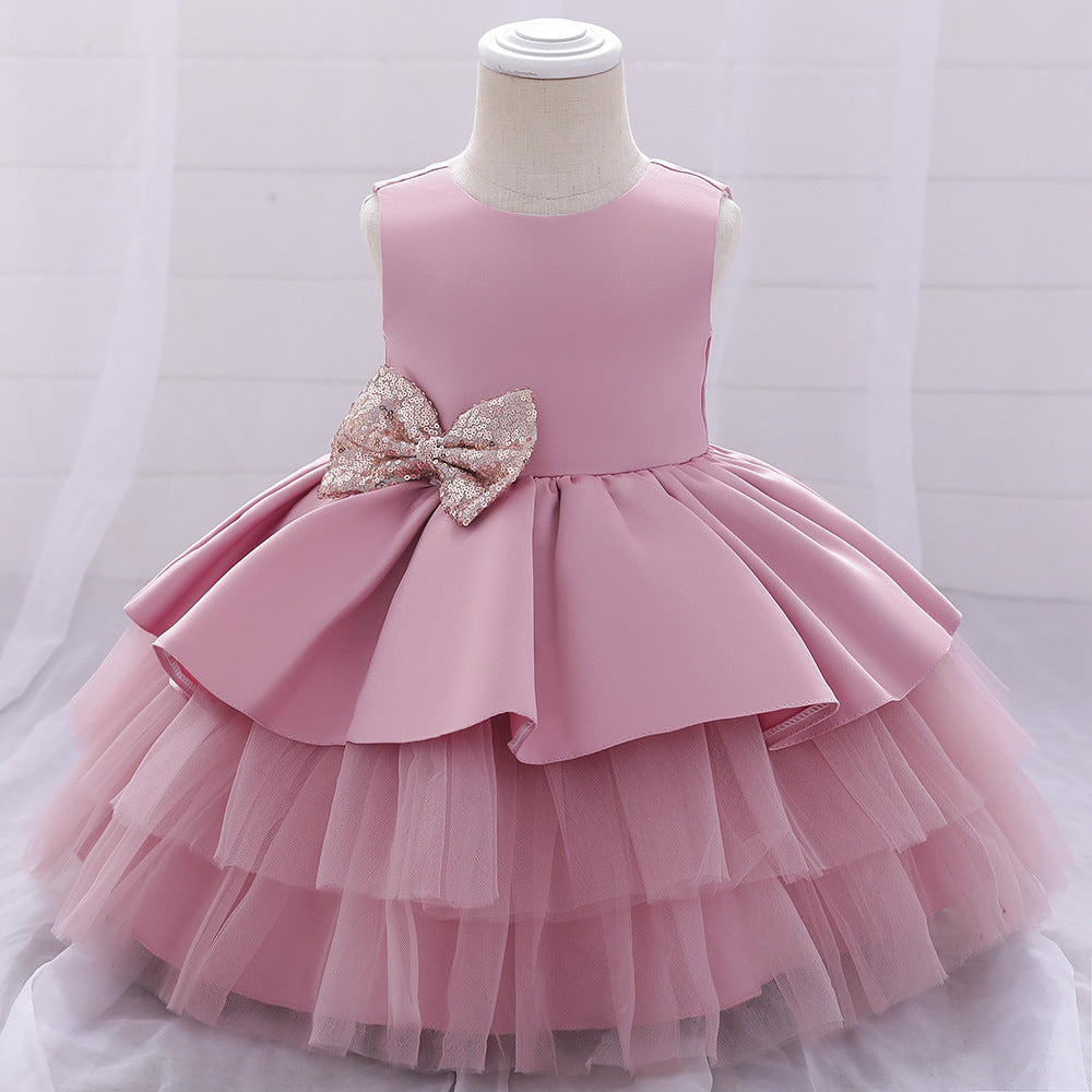 One year old princess dress wedding dress