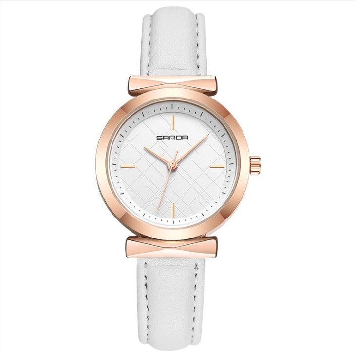 Girls watch Korean version of the retro trend scale waterproof quartz watch