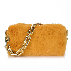 Women's Fashion Chain Shoulder Plush Underarm Bag