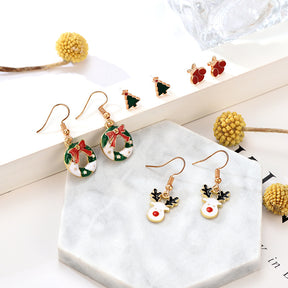 Christmas Tree Christmas Gift Earrings  Set