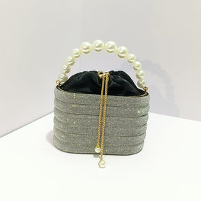 Shiny And Inflexible Rhinestone Evening Bag