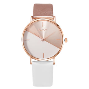 Leather fashion gold Rose women's watch