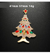 Snowman Tree Corsage Alloy Diamond Christmas Brooch