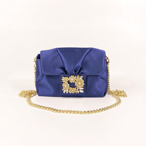 Retro Crumpled Clutch Chain Shoulder Messenger Bag