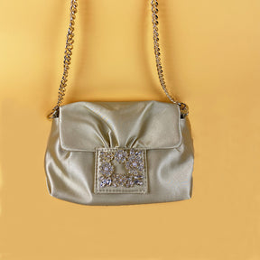 Retro Crumpled Clutch Chain Shoulder Messenger Bag