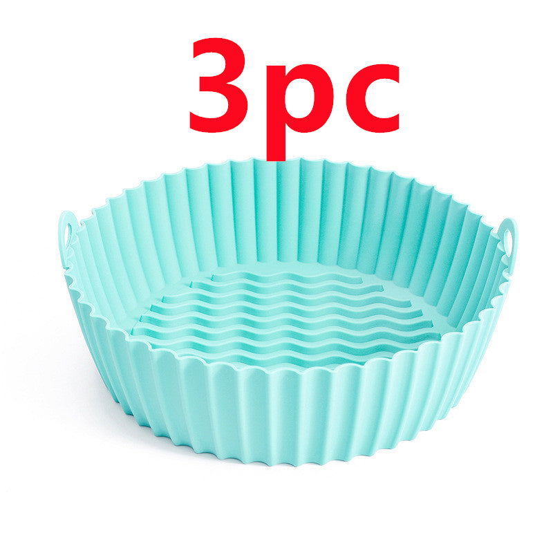 Silicone Basket Pot Tray Airfryer Liner For Air Fryer Reusable Container Accessories Pan Baking Mold Canister Shape Protector