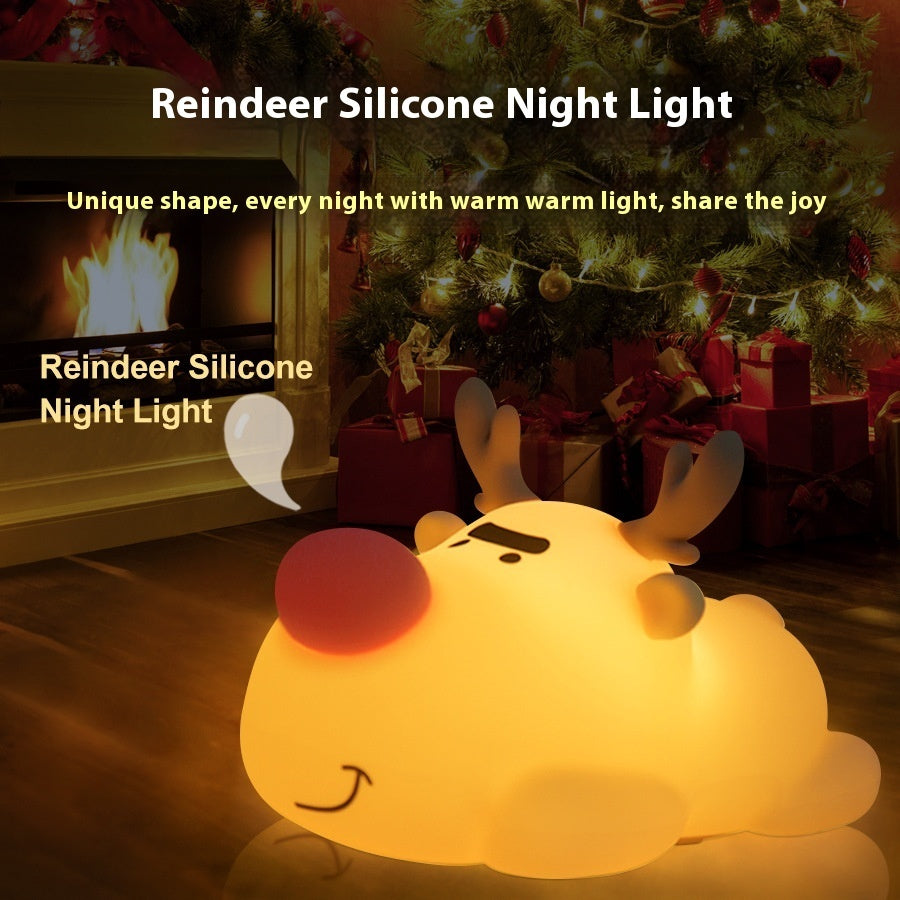 Reindeer Small Night Lamp Silicone Rechargeable