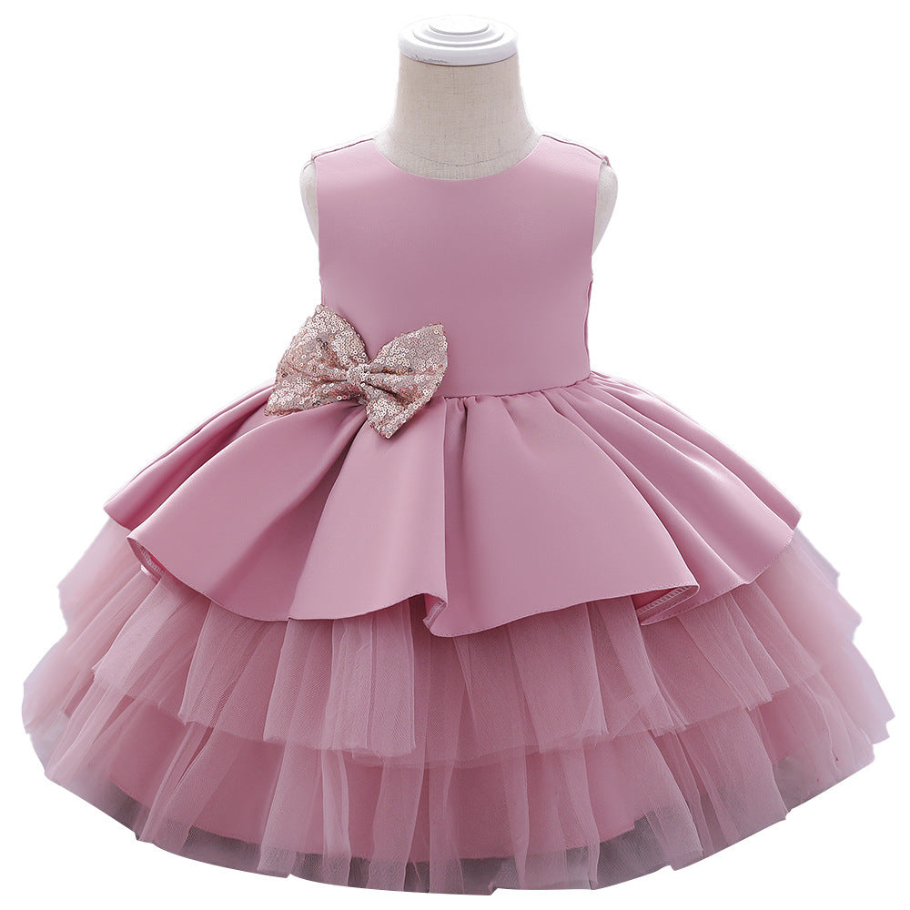 One year old princess dress wedding dress