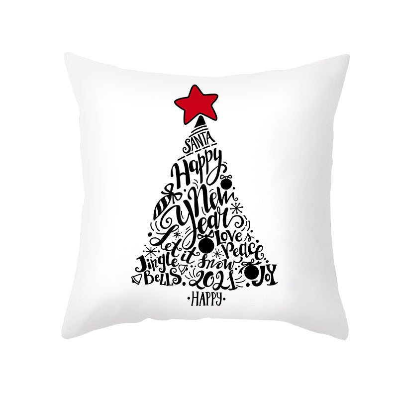 Christmas office sofa printing throw pillow