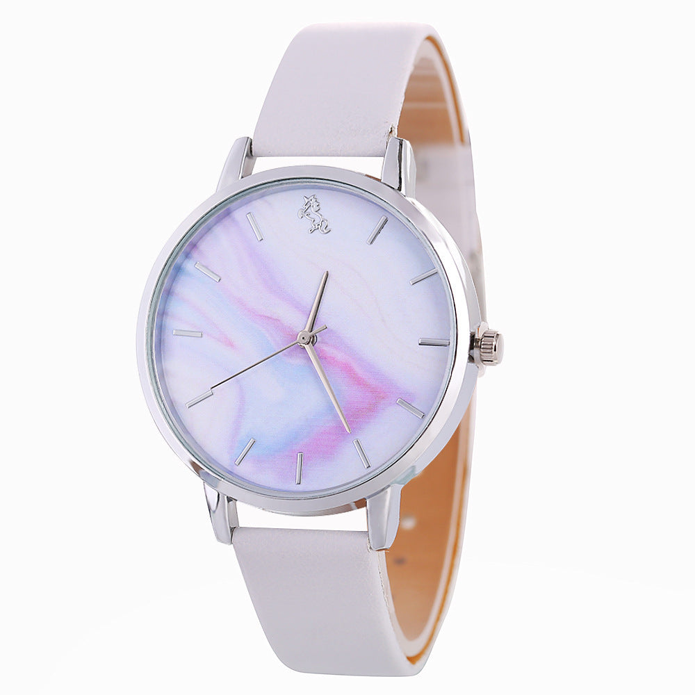 Ladies watch with color-changing belt